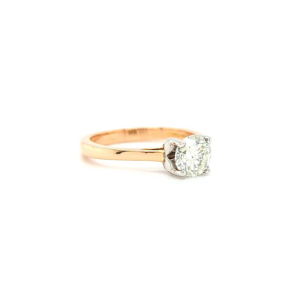 18ct Rose Gold Llawenydd Diamond Engagement Ring