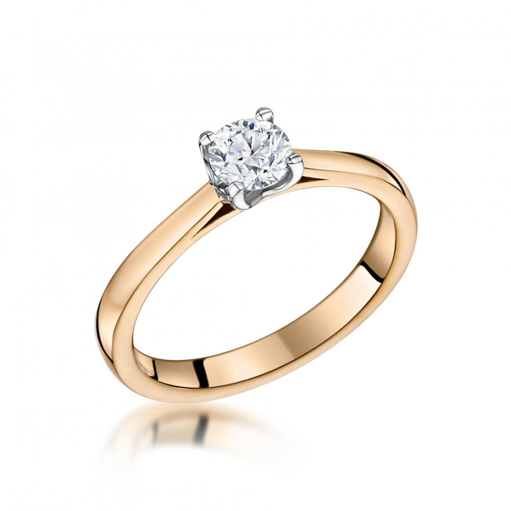 18ct Rose Gold Llawenydd Diamond Engagement Ring