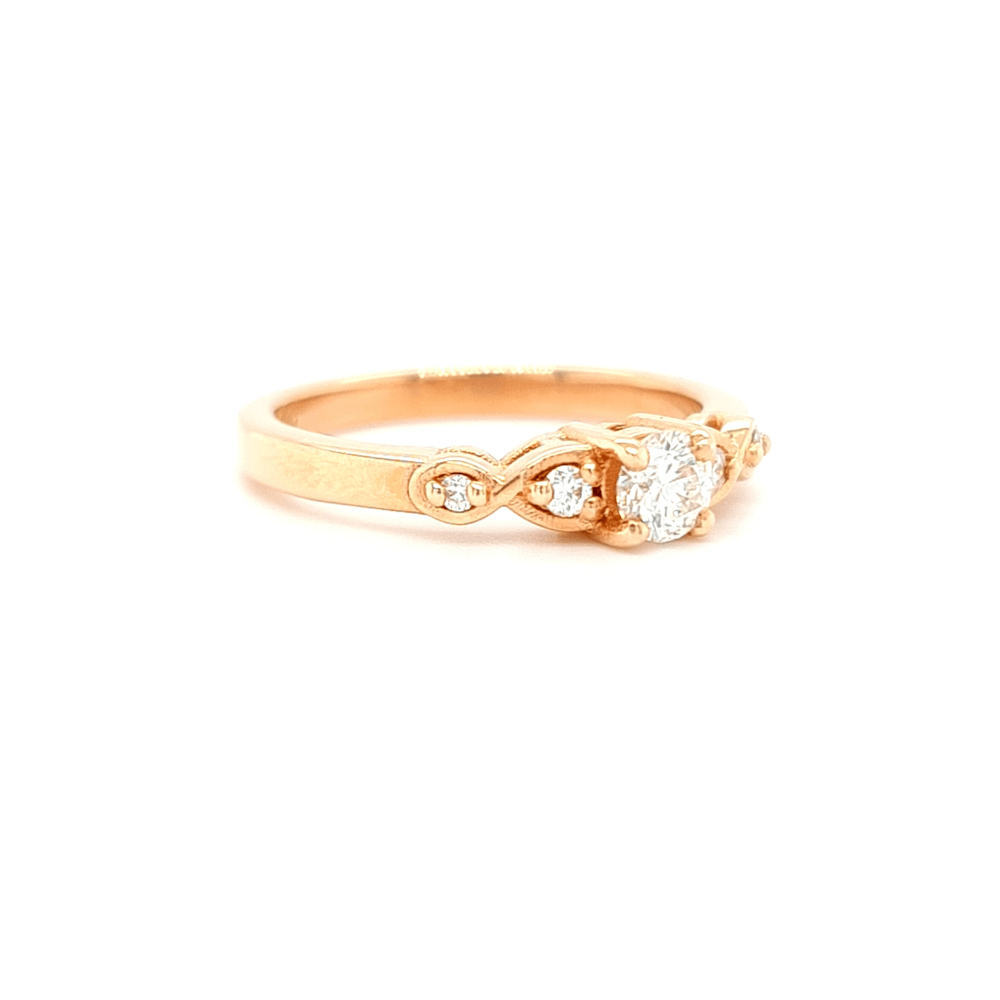 9ct Rose Gold 5 Stone Diamond Engagement Ring