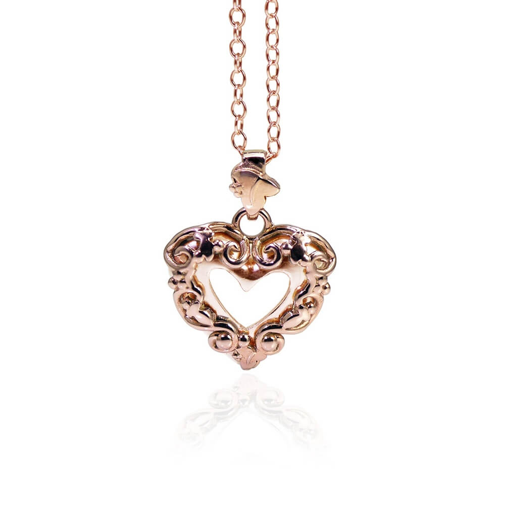 9ct Rose Gold Enchanted Ivy Heart Pendant