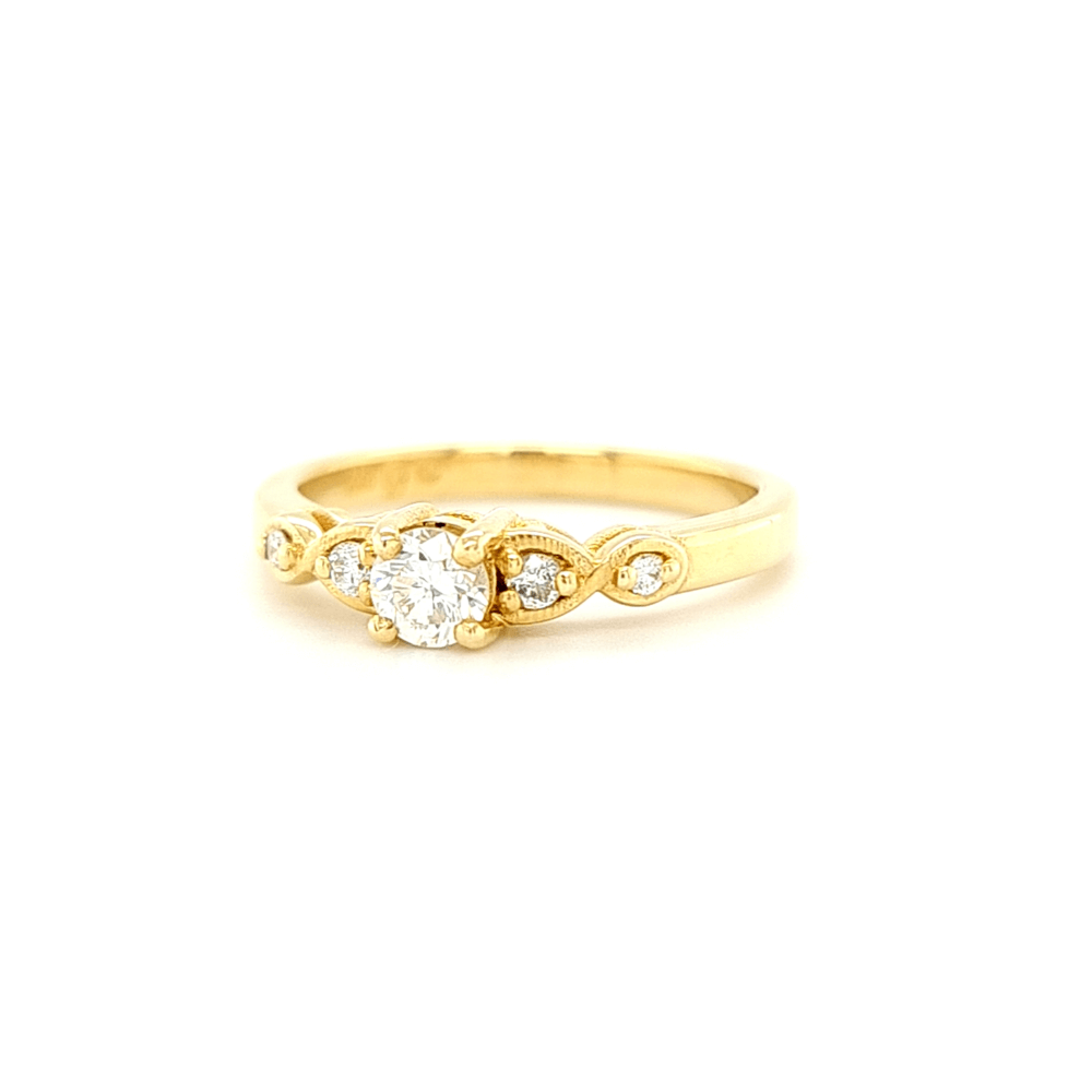 9ct Yellow Gold 5 Stone Diamond Engagement Ring