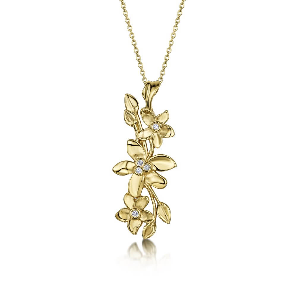 9ct Yellow Gold Pembroke Posy Pendant